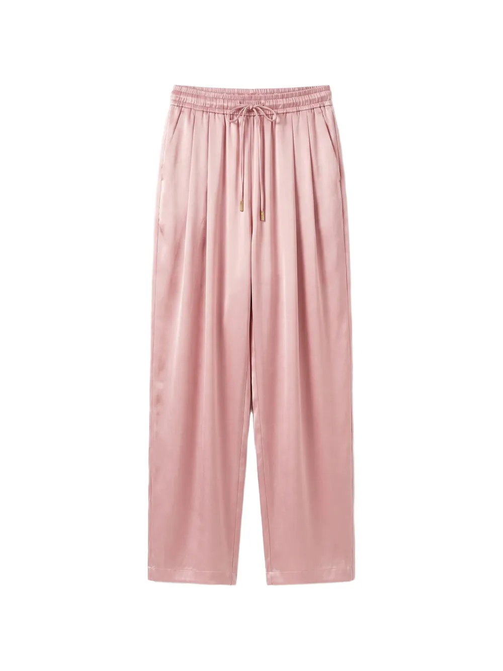 Danamè Drawstring Satin-finish Trousers In Pink
