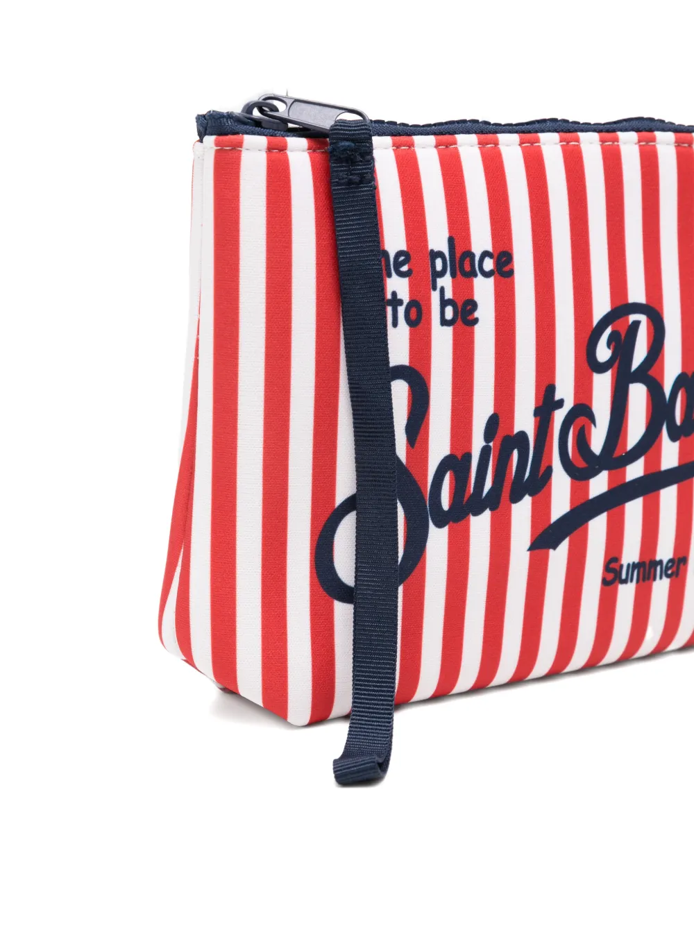 MC2 Saint Barth Aline gestreepte clutch Rood