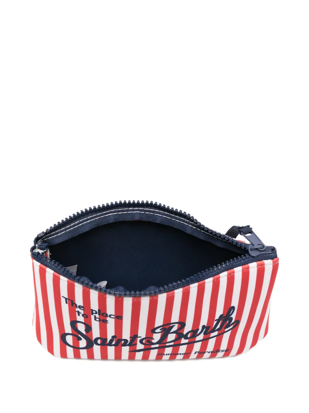 MC2 Saint Barth Aline gestreepte clutch Rood