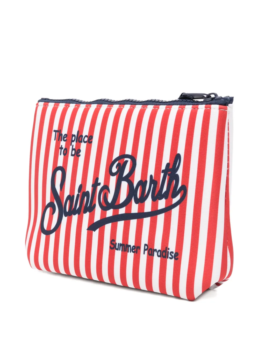 MC2 Saint Barth Aline gestreepte clutch Rood