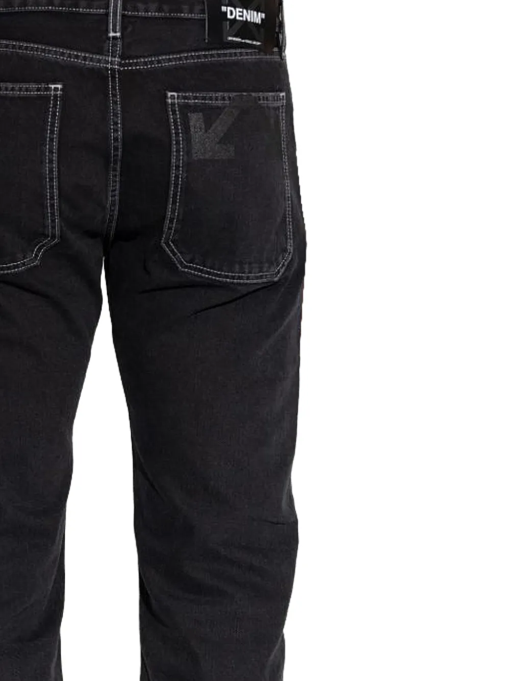 Off-White Jeans met contrasterende stiksels Zwart