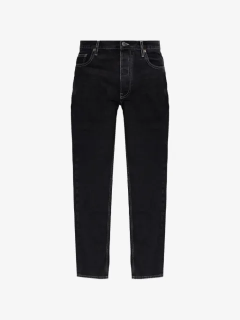 Off-White contrast-stitch logo-print jeans