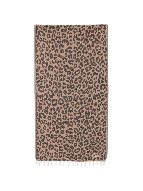 MC2 Saint Barth Foutas leopard-print fringed beach towel