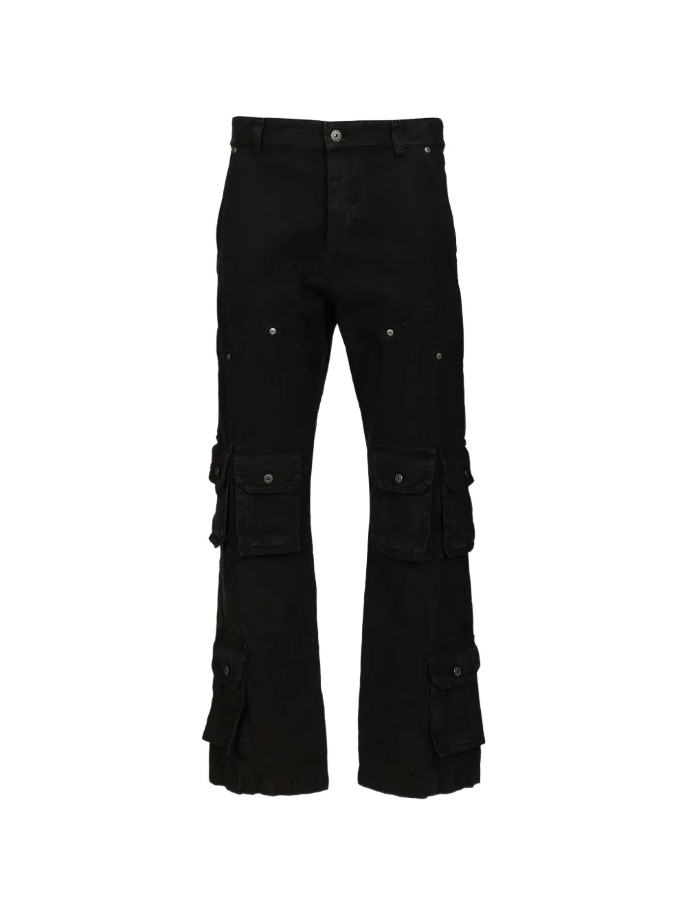 Off-White logo-embroidered cargo pants - Nero
