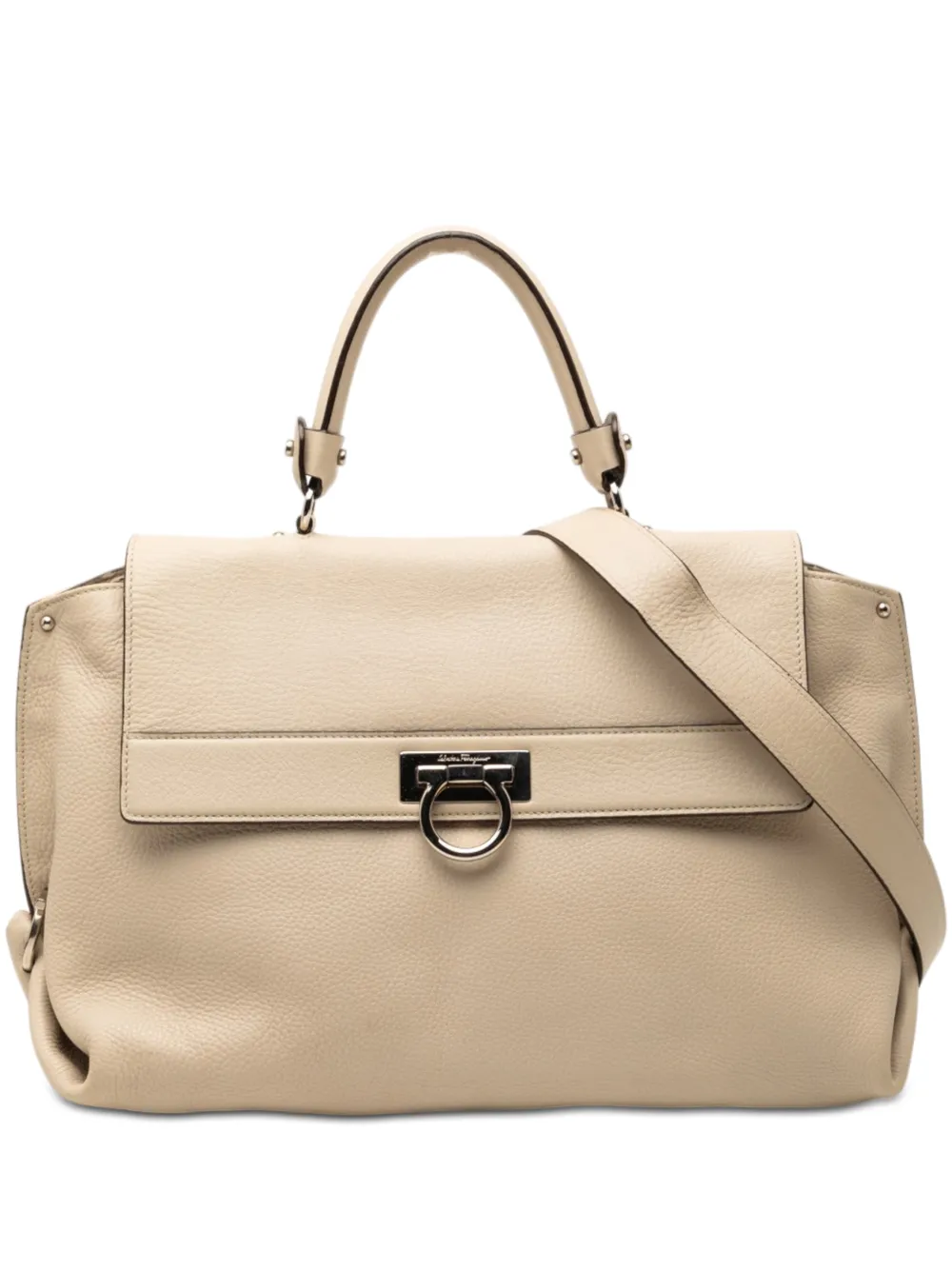 Ferragamo Pre-Owned 2010-2026 Medium Leather Gancini Sofia satchel - Marrone