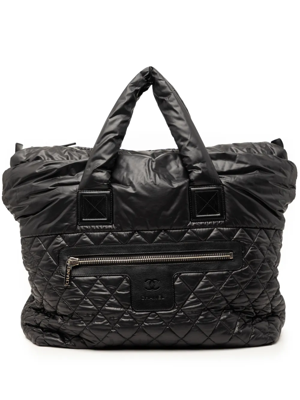 CHANEL Pre-Owned 2010-2011 Large Quilted Nylon Reversible Coco Cocoon tote bag - Schwarz