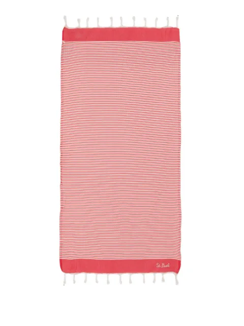 MC2 Saint Barth Foutas striped fringed towel beach