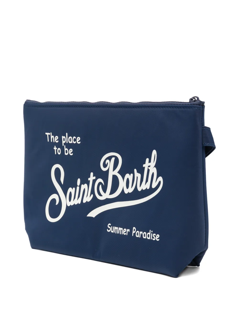 MC2 Saint Barth Aline clutch met logoprint Blauw