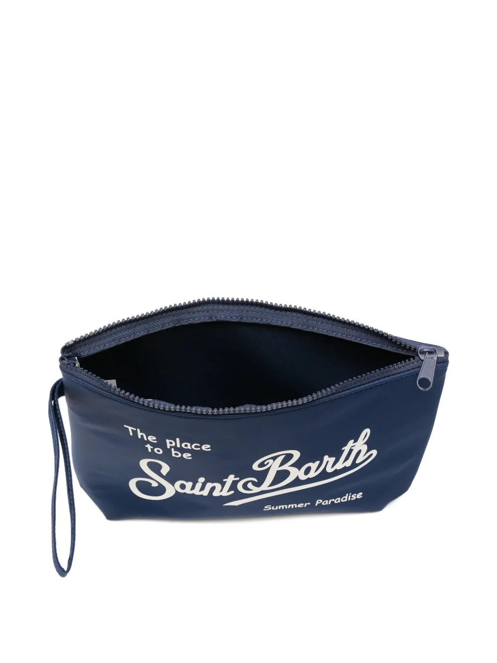 MC2 Saint Barth Aline clutch met logoprint Blauw