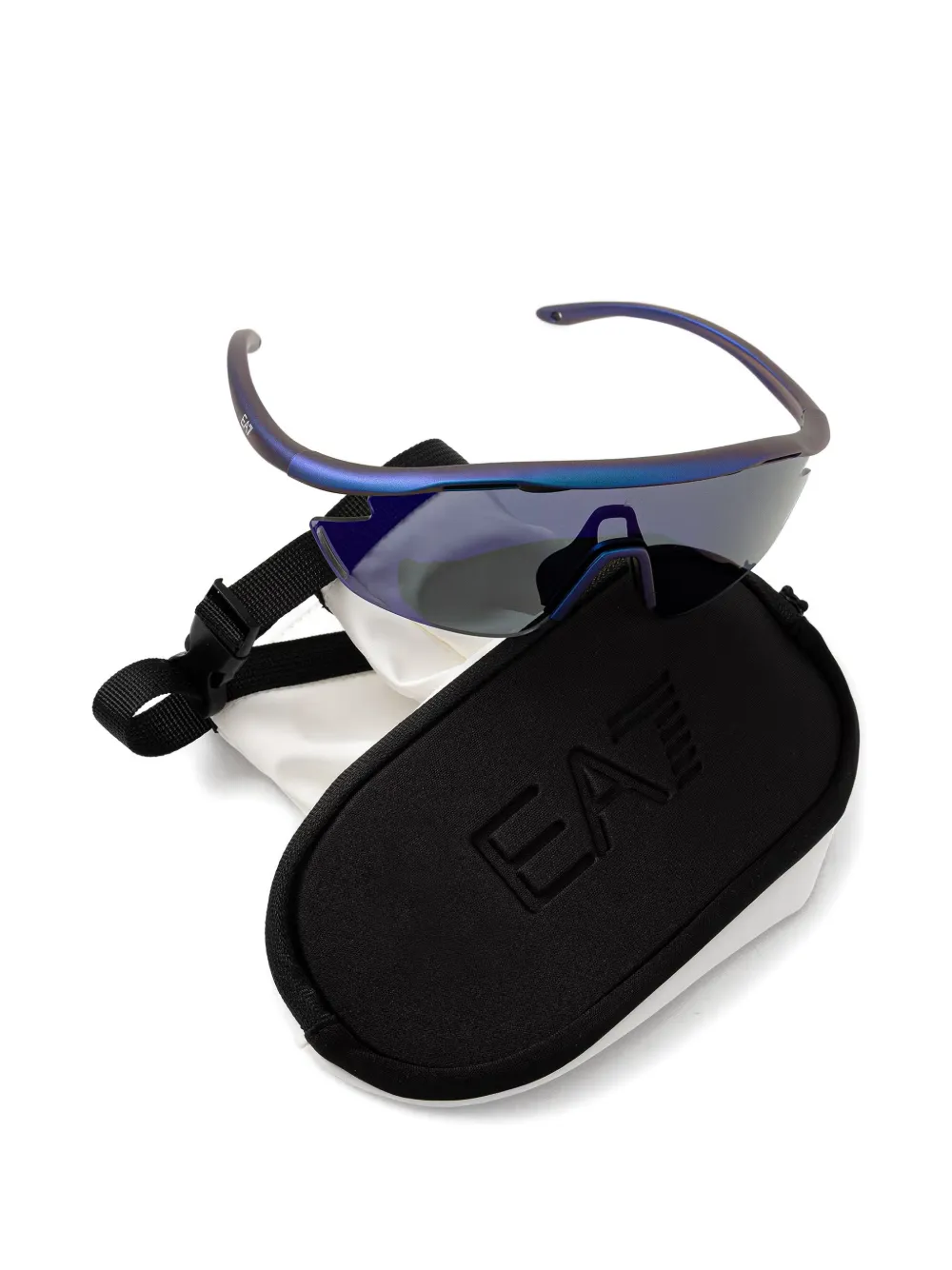 Ea7 Emporio Armani Rycer Pro geometric-frame sunglasses Blauw