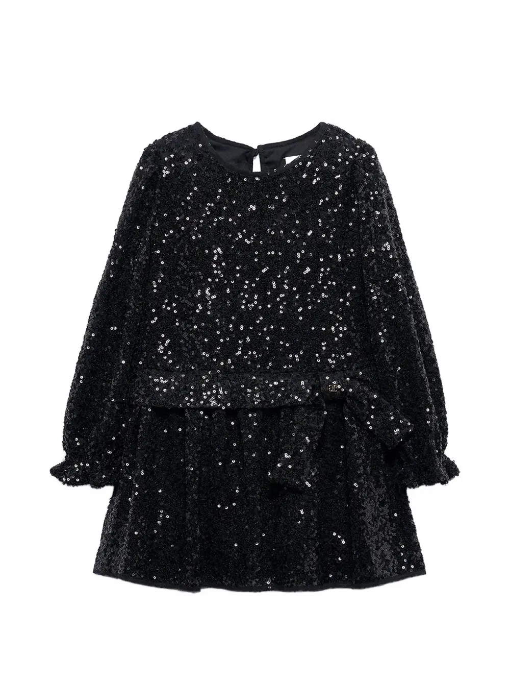 Abel & Lula sequin-embellished ruffled dress - Nero