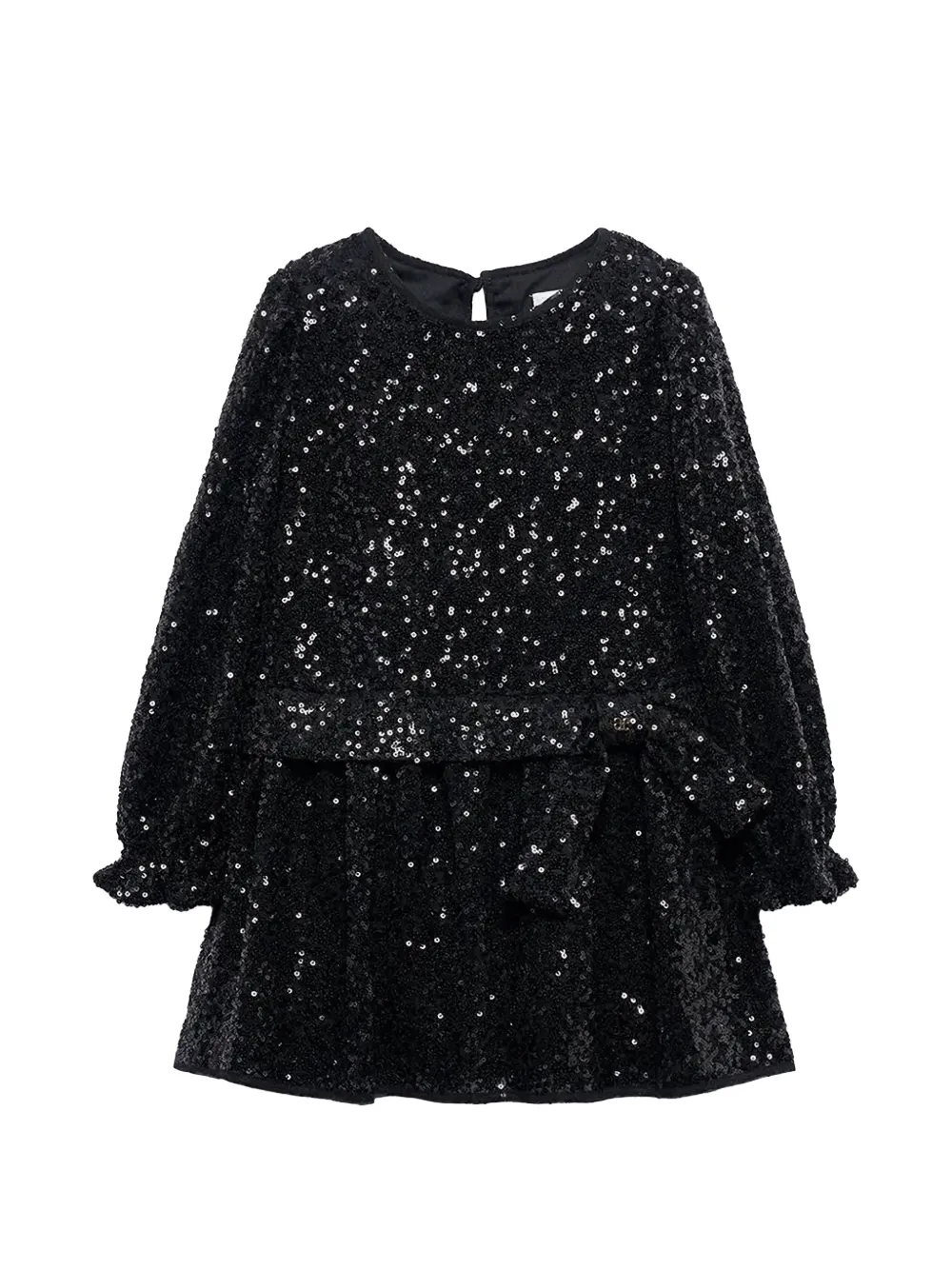 Abel & Lula sequin-embellished ruffled dress - Nero