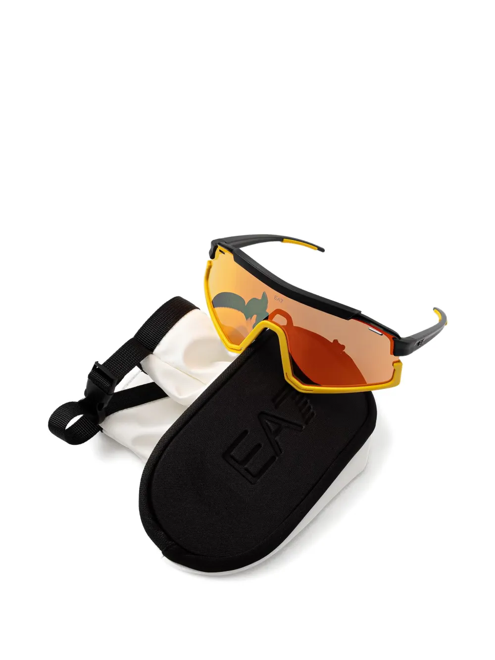 Ea7 Emporio Armani Velonix geometric-frame sunglasses Geel