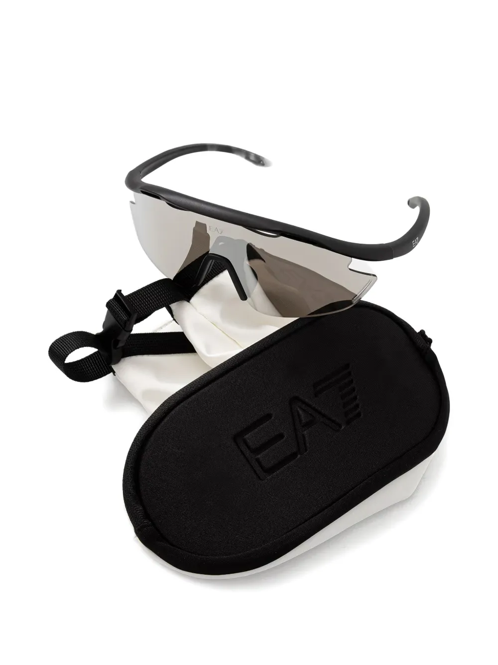 Ea7 Emporio Armani Rycer zonnebril met geometrisch montuur Zwart