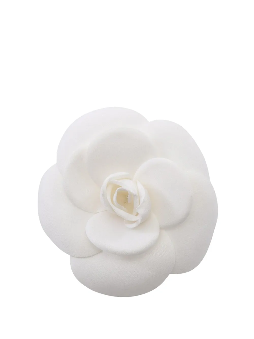 CHANEL Pre-Owned 1970-1980 Canvas Camellia Brooch costume brooch - Weiß