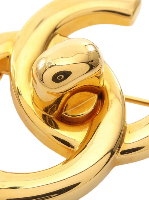 CHANEL Pre-Owned 1996 ココマーク ゴールドプレーテッド ターンロック 