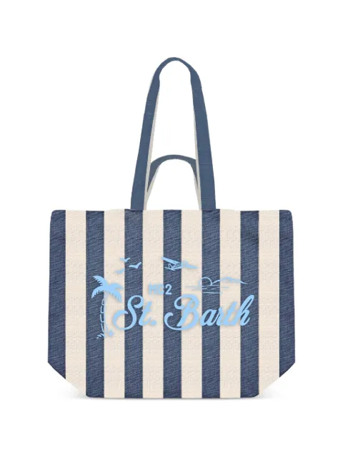MC2 Saint Barth Bolsa tote de algodão com listras