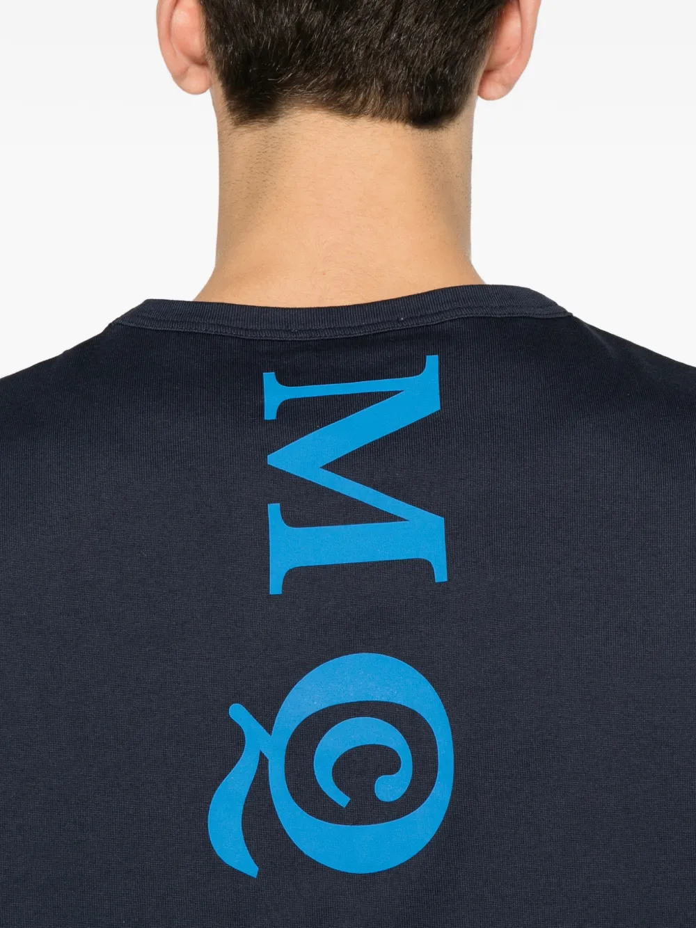 Alexander McQueen T-shirt met logoprint Blauw
