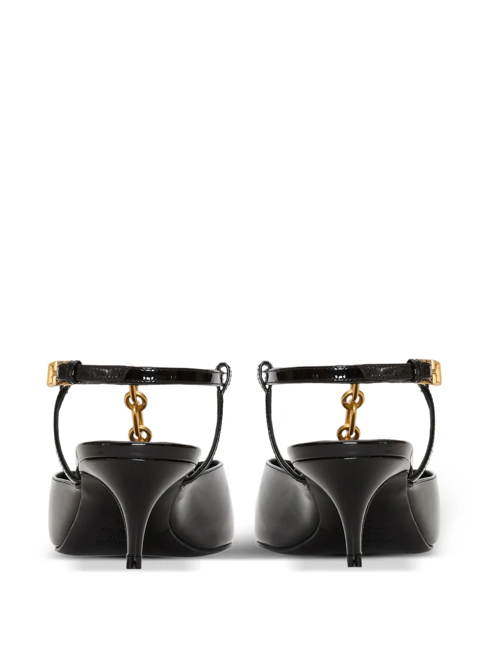 Balmain Sync lakleren kitten slingback pumps Zwart