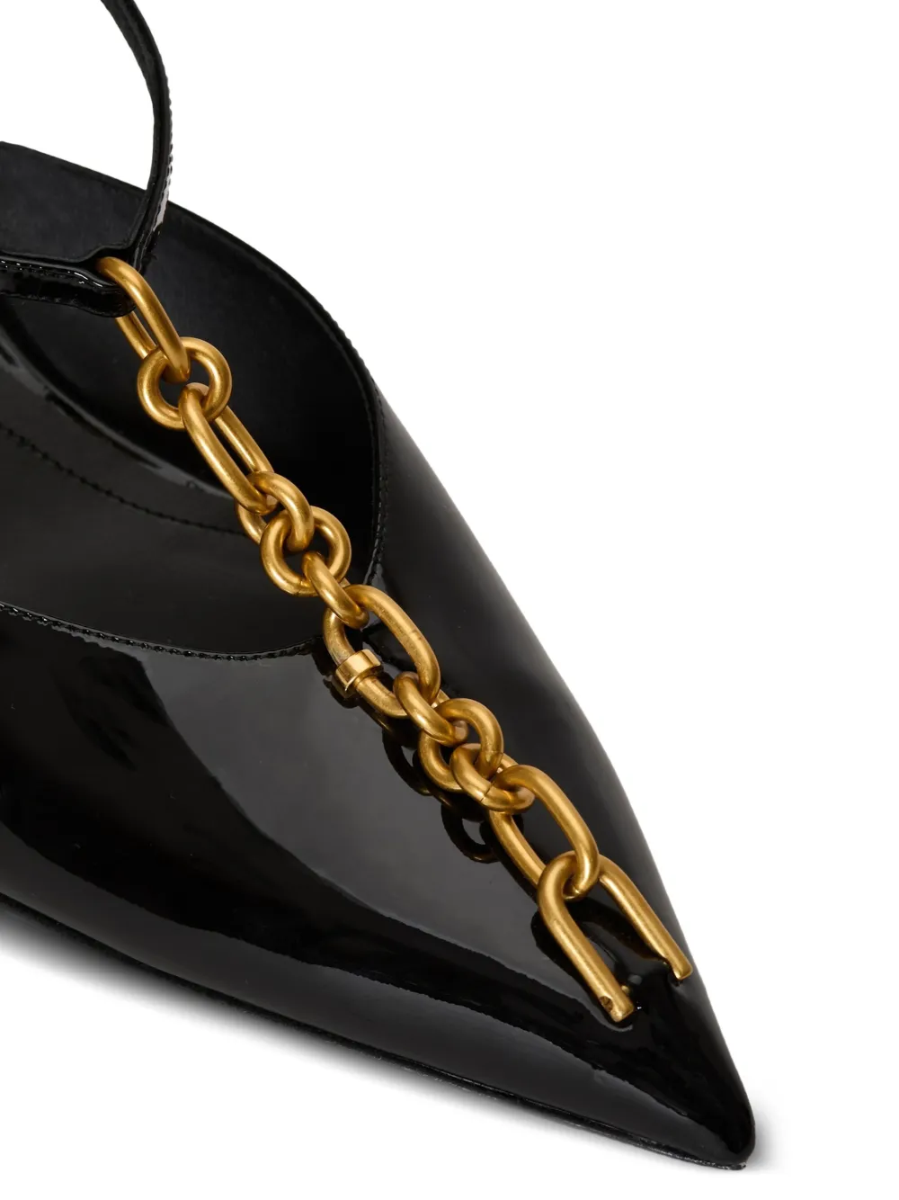 Balmain Sync lakleren kitten slingback pumps Zwart