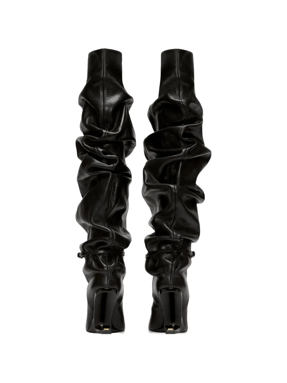 Balmain No Wedge leren laarzen met kwastje Zwart