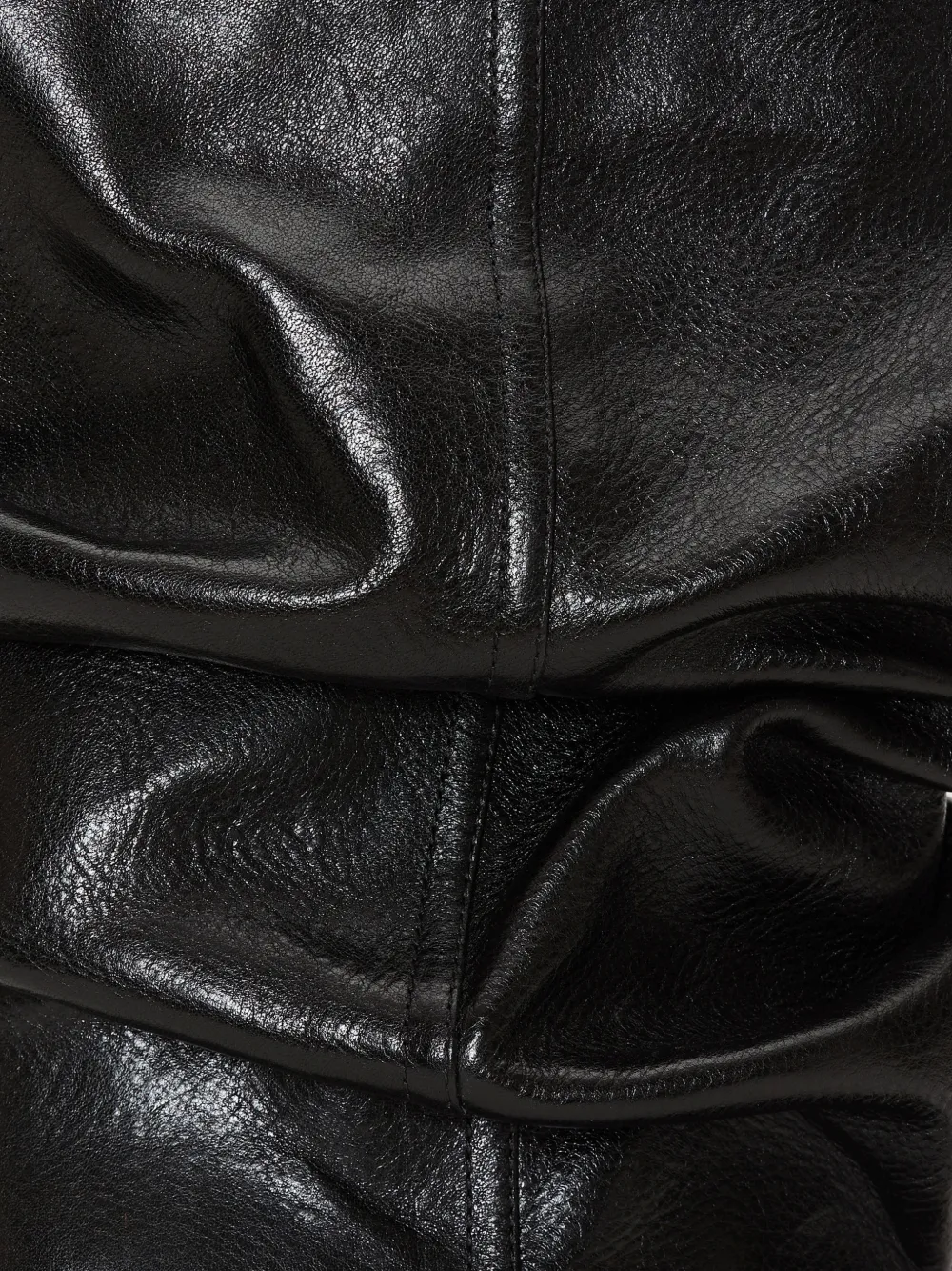 Balmain No Wedge leren enkellaarzen met textuur Zwart