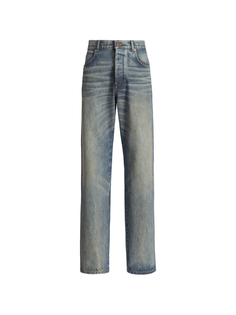 Balmain Locker geschnittene Jeans aus blauem Denim