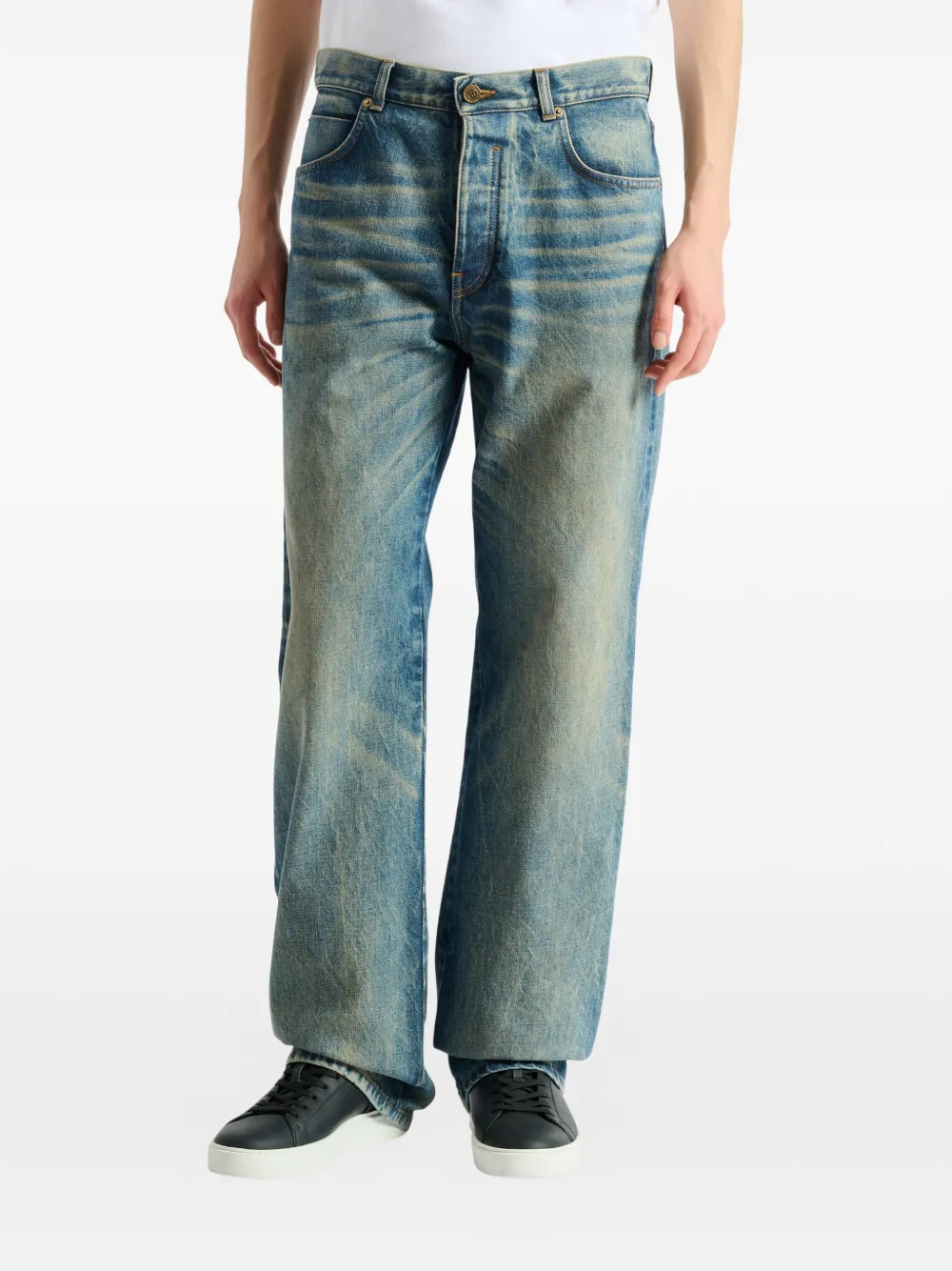 Balmain Ruimvallende jeans Blauw