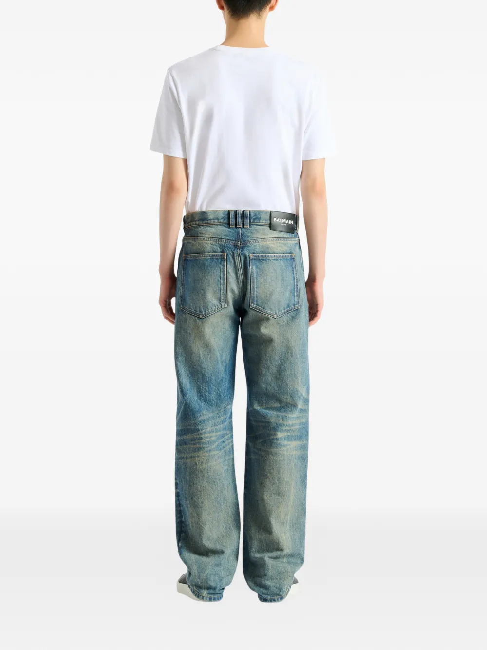 Balmain Ruimvallende jeans Blauw