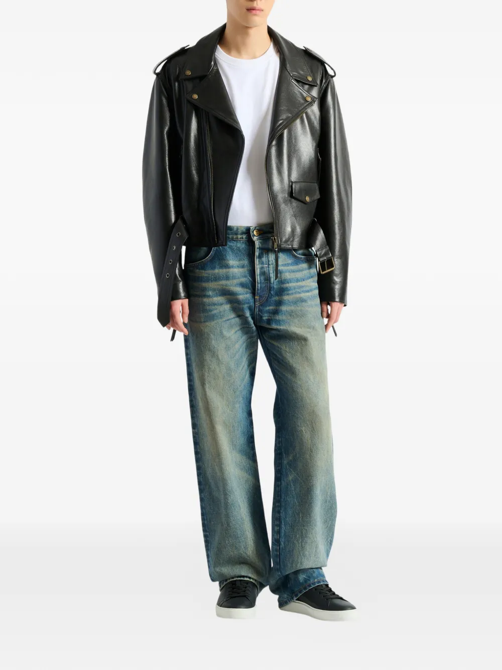 Balmain Ruimvallende jeans Blauw