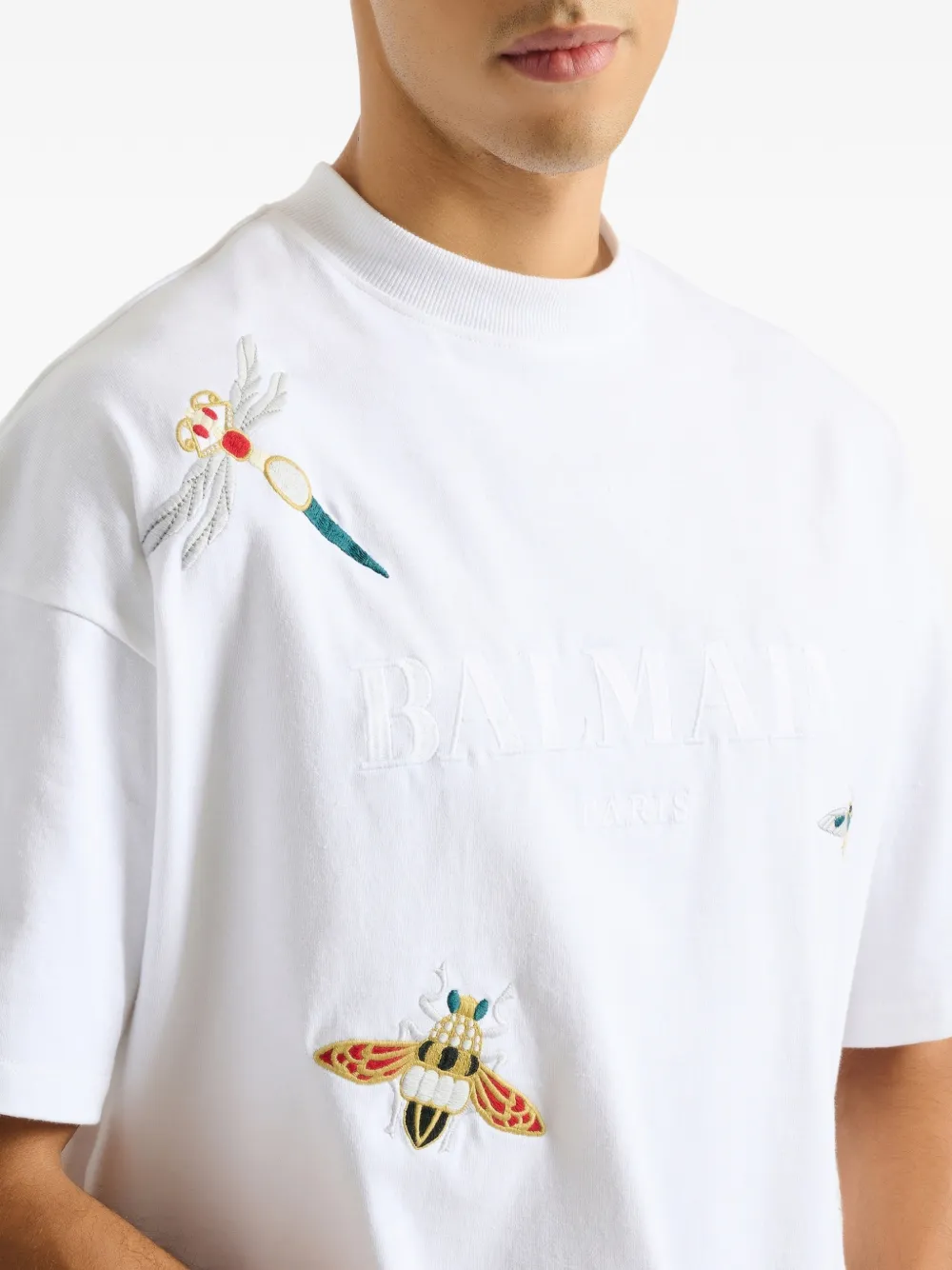 Balmain Insect T-shirt In White