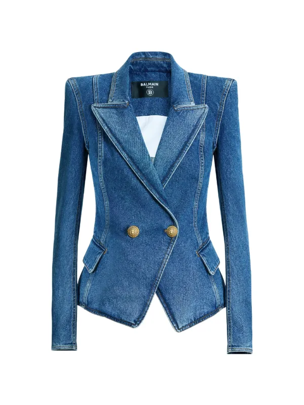 Balmain Denim 2-button Jacket in Blue