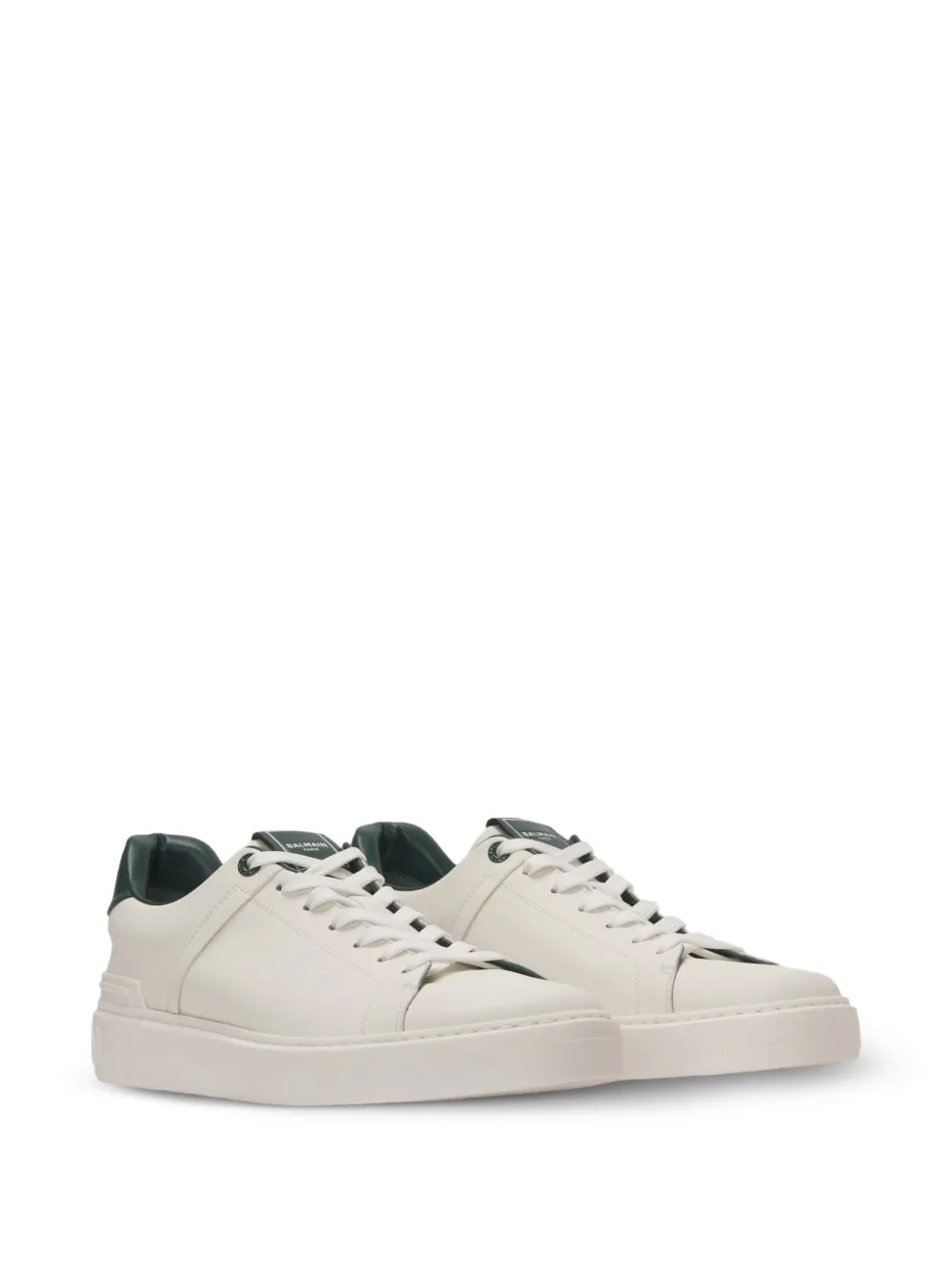 Balmain B-Court gladde leren sneakers Wit