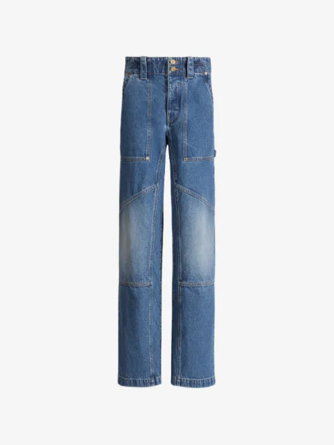 Balmain blue denim carpenter jeans