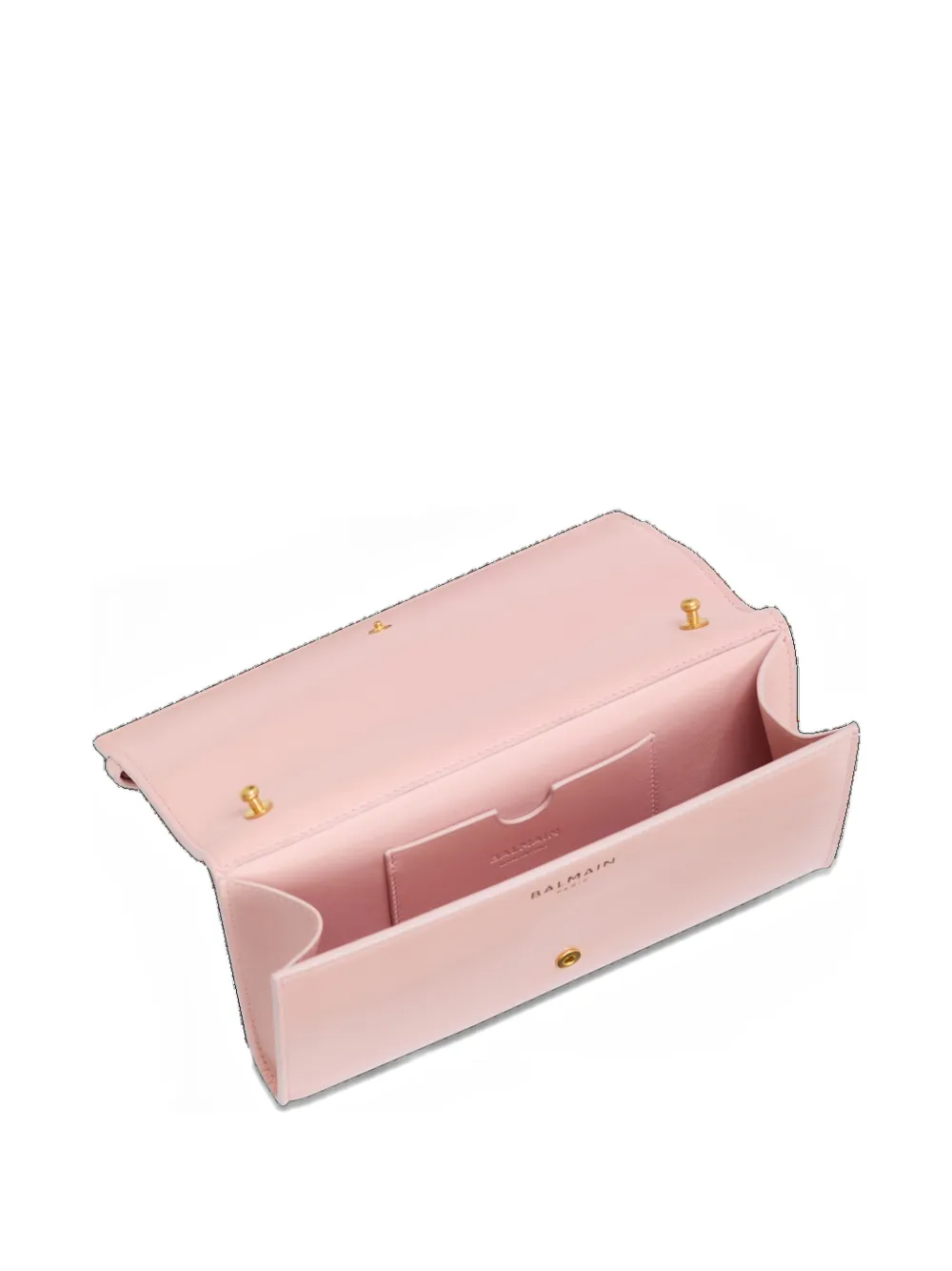 Balmain Shuffle kalfsleren portemonnee met ketting Roze