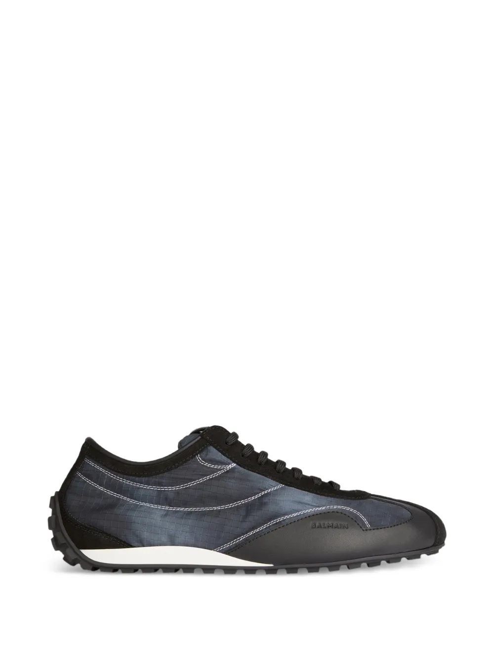Balmain Sneakers Racing in nylon e pelle - Blu