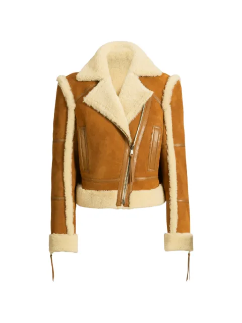 Balmain shearling biker jacket