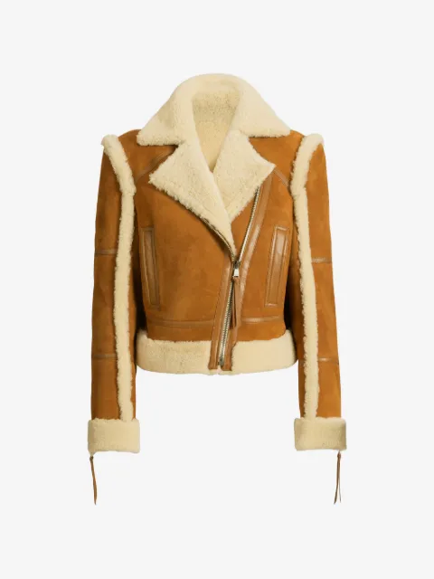 Balmain shearling biker jacket