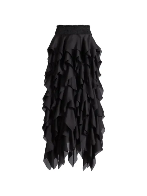 Balmain long ruffled skirt