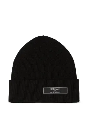 AMIRI logo-patch Beanie | Black | FARFETCH