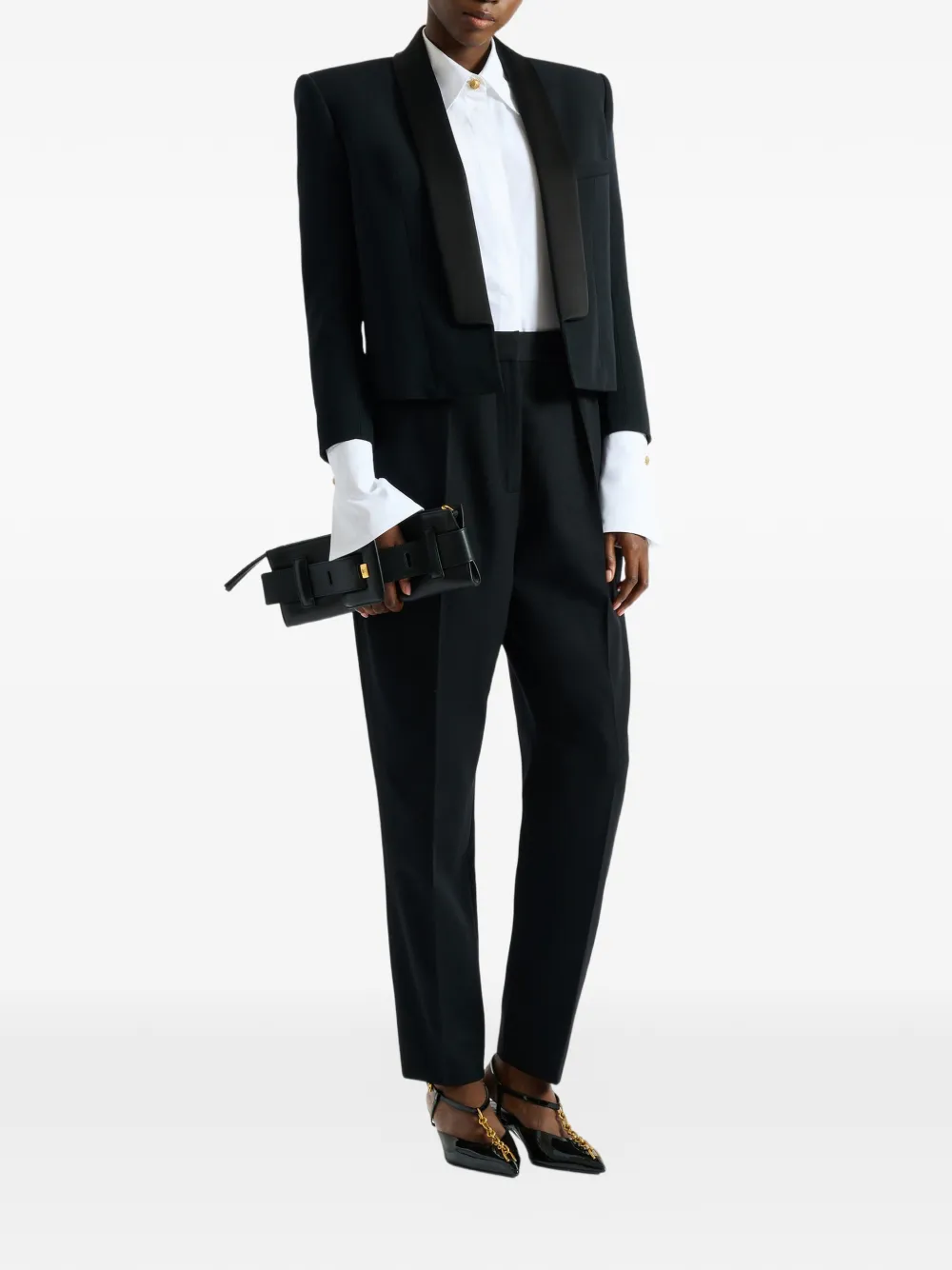  Balmain Camisa De Algodón Y Popelina - Blanco 