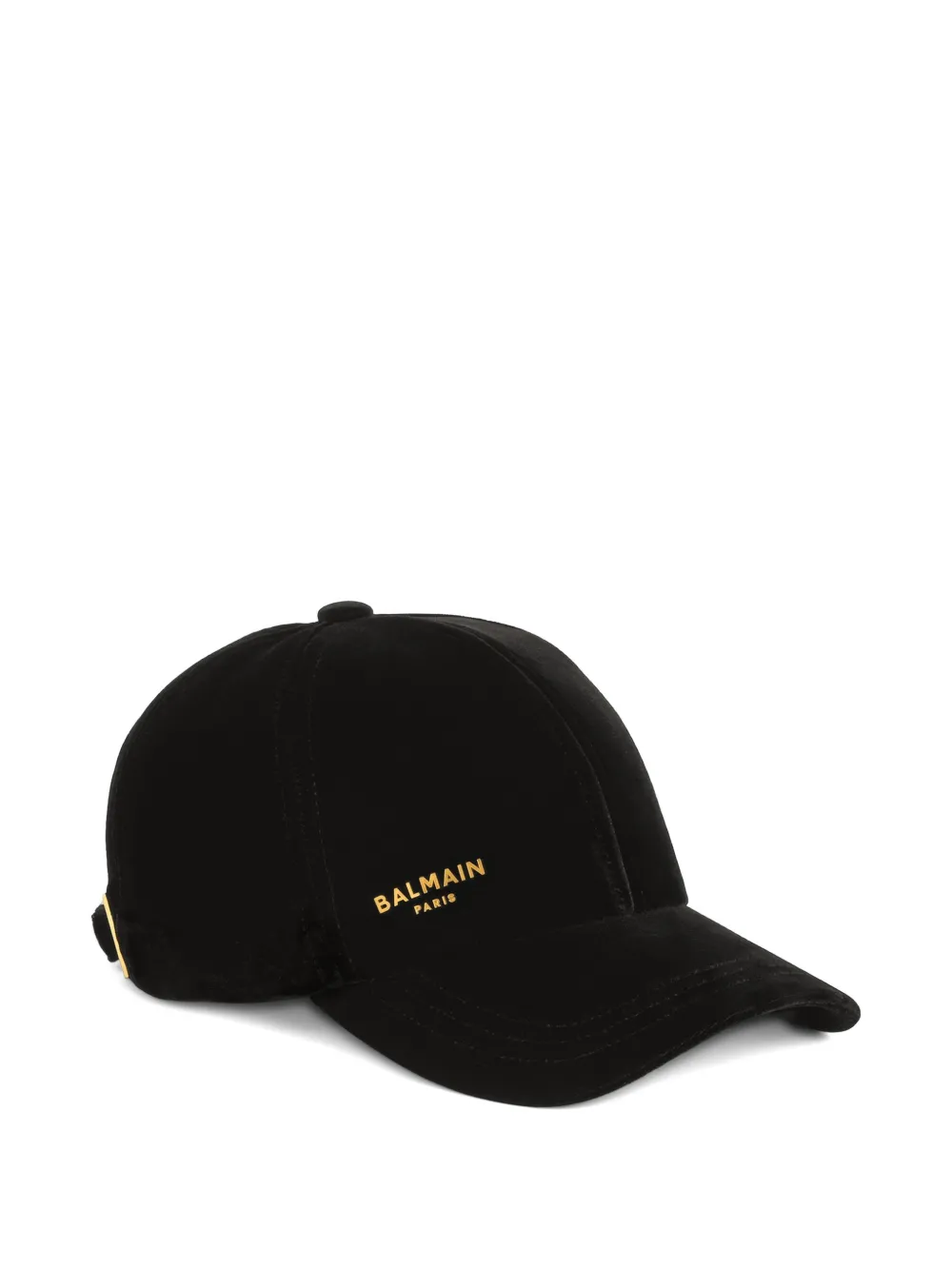 Balmain Cappello da baseball Balmain Paris in velluto - Nero