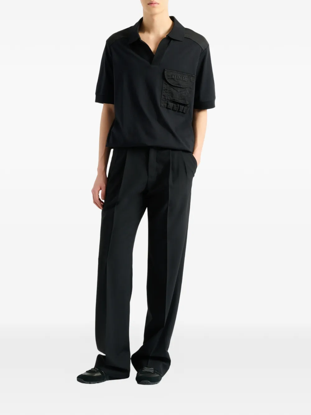Balmain Vintage poloshirt Zwart