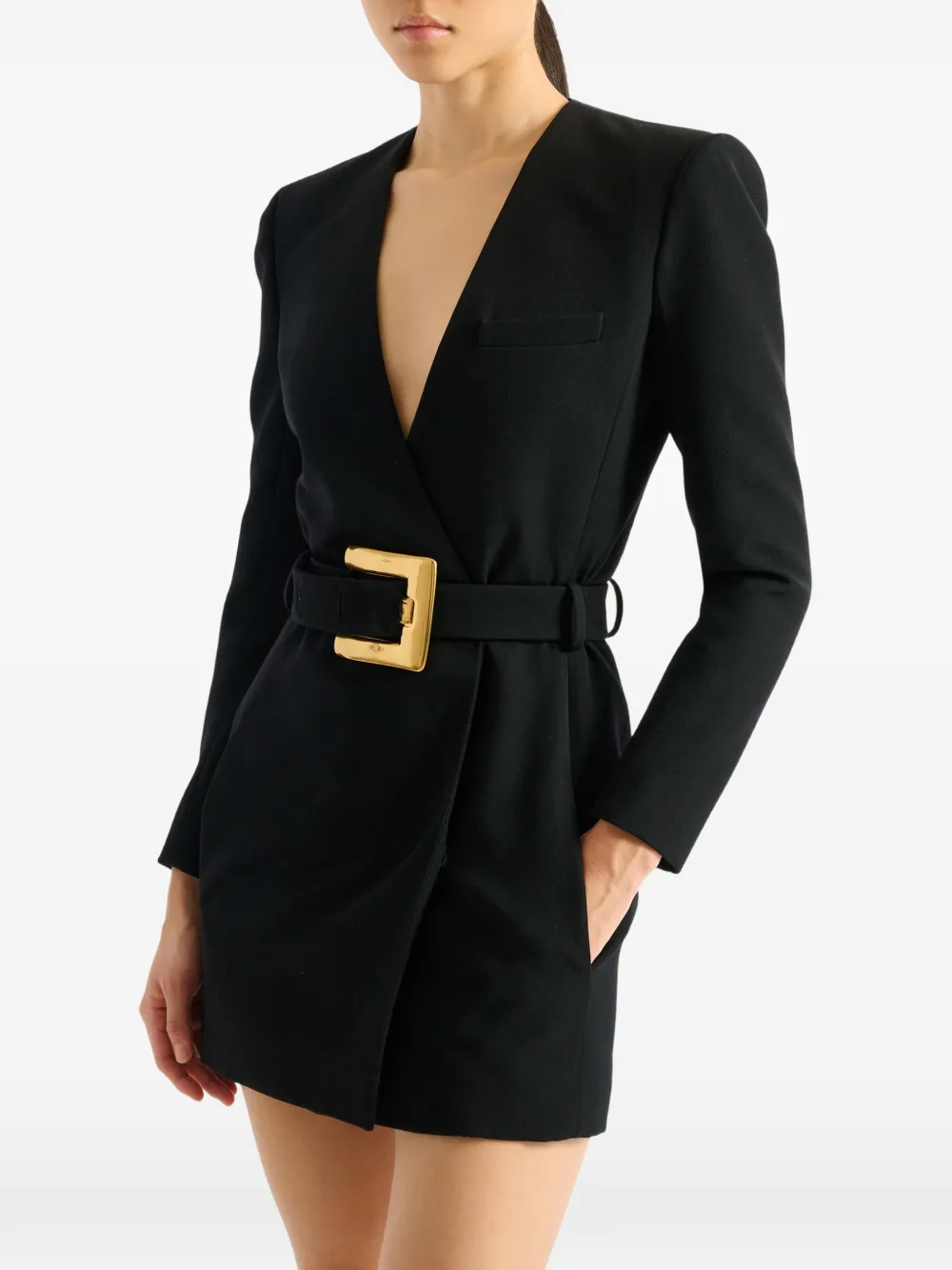 Balmain Jurk met ceintuur Zwart