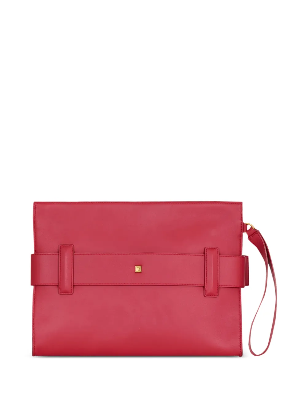Balmain Anthem zachte leren clutch Rood