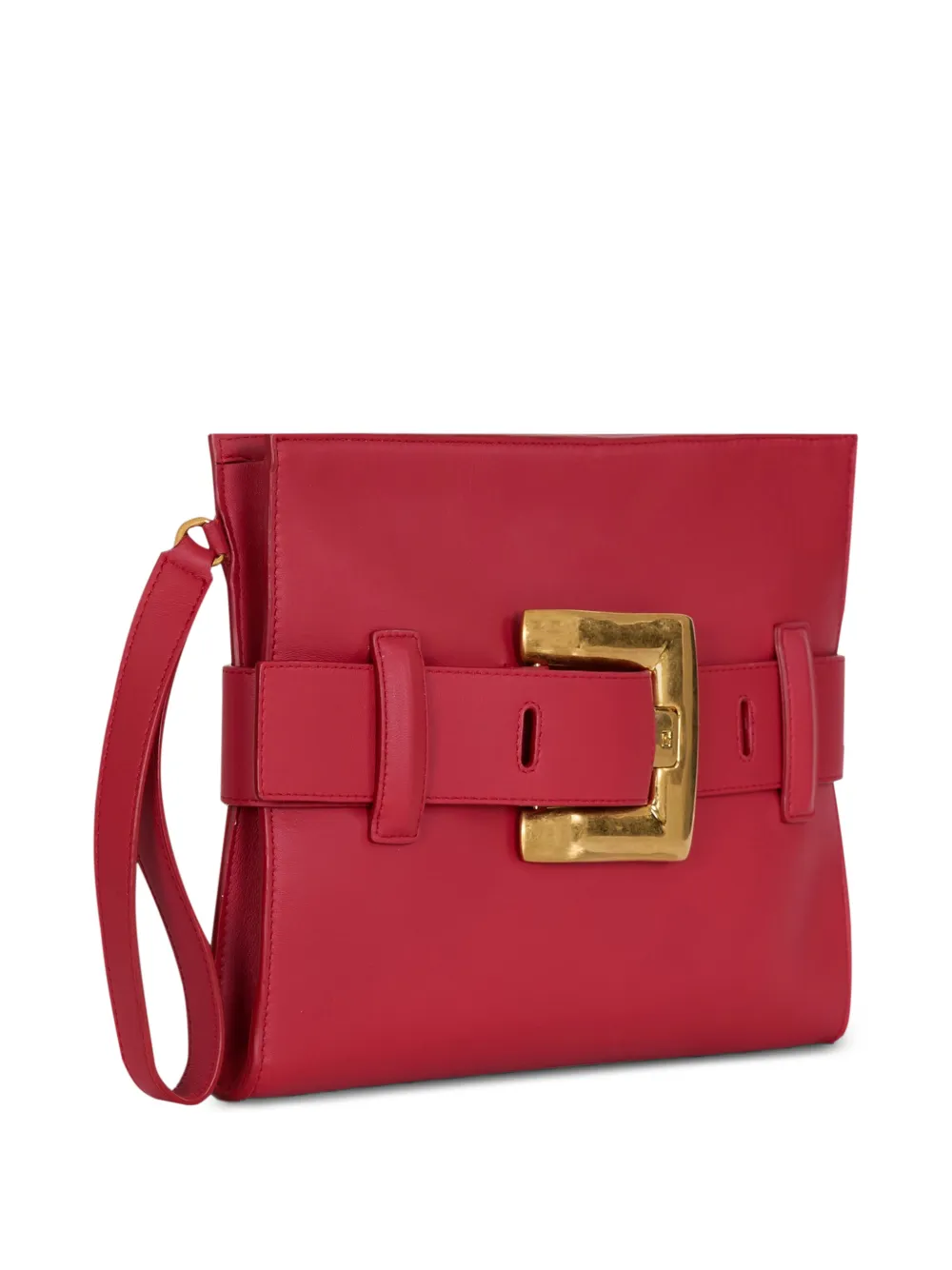 Balmain Anthem zachte leren clutch Rood