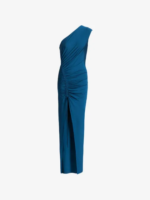 Balmain vestido largo de jersey drapeado