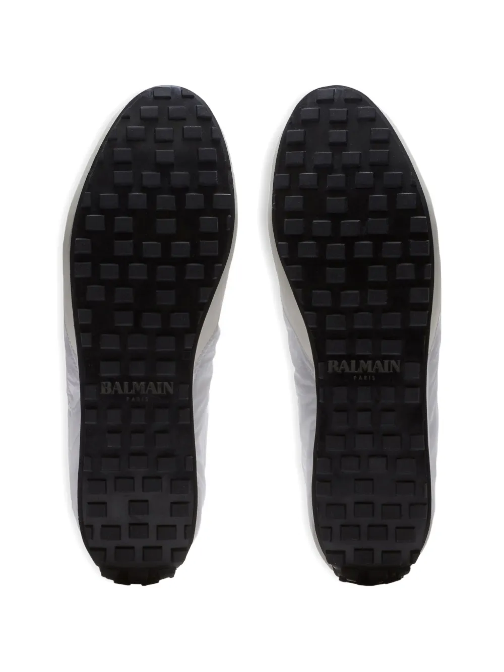 Balmain Racing low-top nylon en leren sneakers Wit