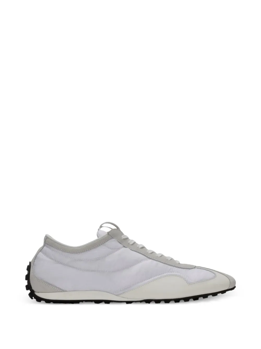 Balmain Sneakers Racing in nylon e pelle - Bianco