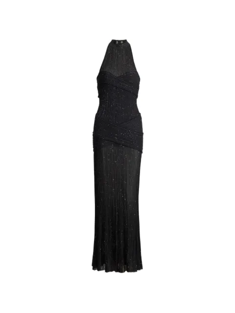 Balmain long fléchage knit dress